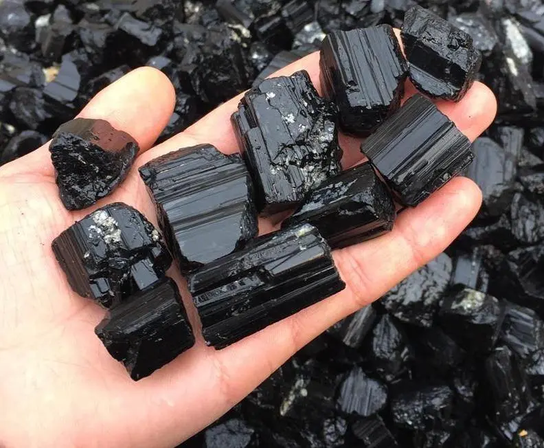 2.5-Inch Raw Black Tourmaline Slab – Protective Grounding Stone 1