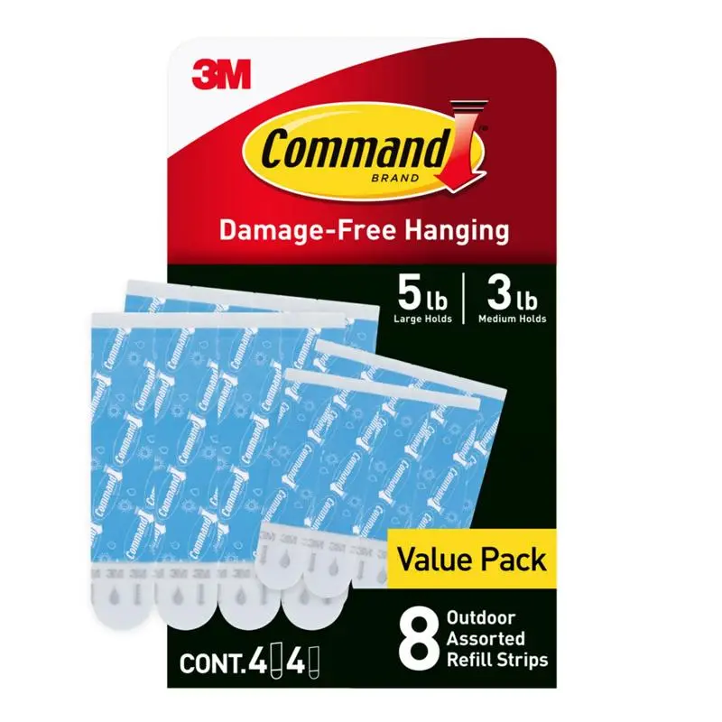 3M Command Assorted Foam Refill Strips – 8-Count Variety Pack 1