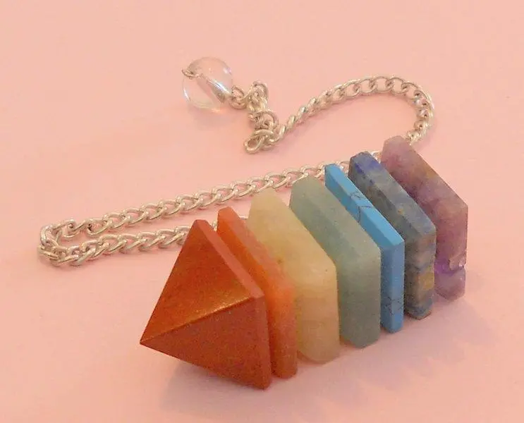 7-Chakra Pyramid Pendulum For Energy Balancing And Dowsing 1