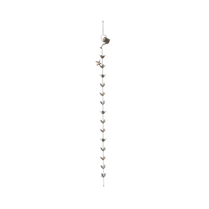 Alpine Bronze Watering Can Sculpture – 120-Inch Tall Hummingbird & Floral Decor 1