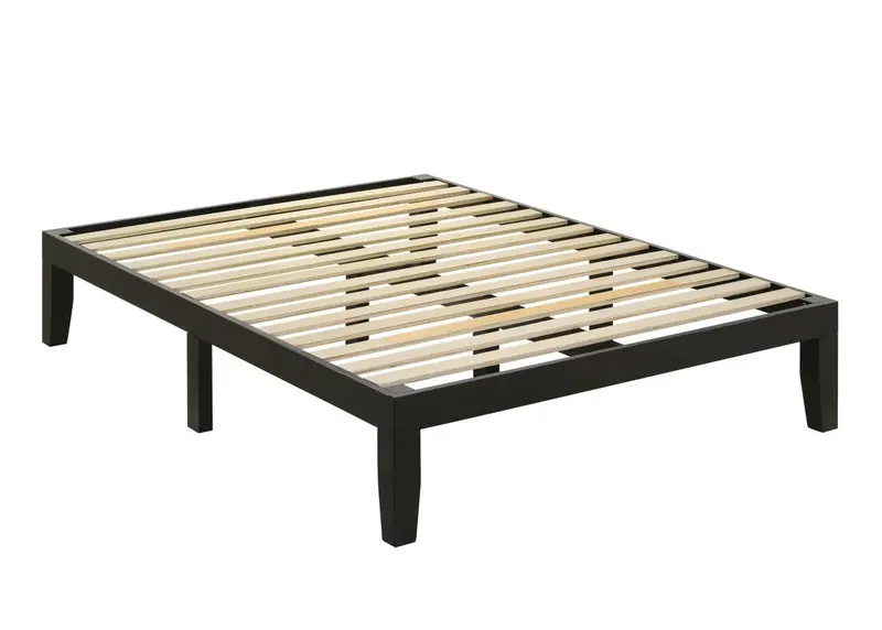 Amira Low-Profile Queen Platform Bed In Matte Black 1