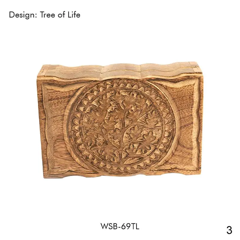 Artisan-Carved Tree Of Life Storage Box – Reflecting Life’S Evolution And Personal Meaning 1