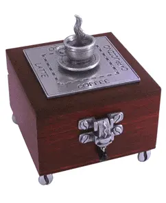 Artisan Coffee-Themed Wooden Gift Box 1