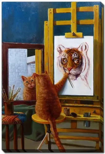 'Artist Within' Framed-Ready Art Print – Eclectic Color Palette, 38X60 Inches 1