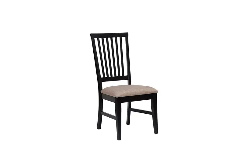 Barrie Fabric Dining Chair In Sleek Black 1