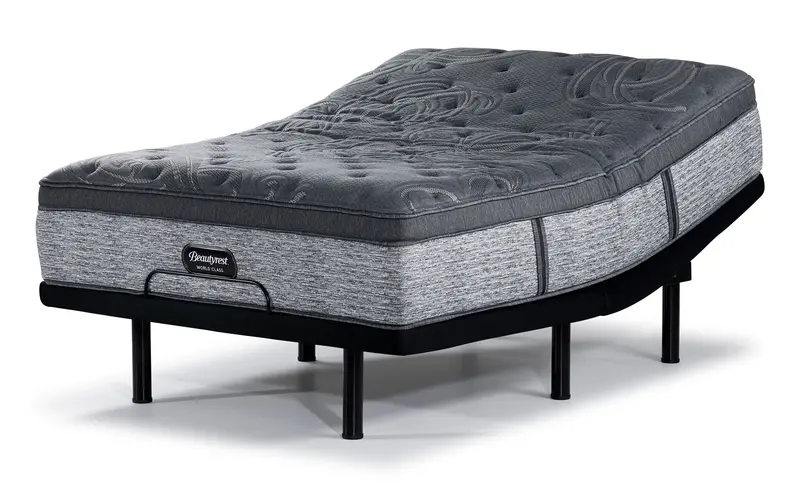 Beautyrest World Class Grandeur 2.0 Plush King Mattress + L2 Motion Pro Adjustable Base Bundle 1