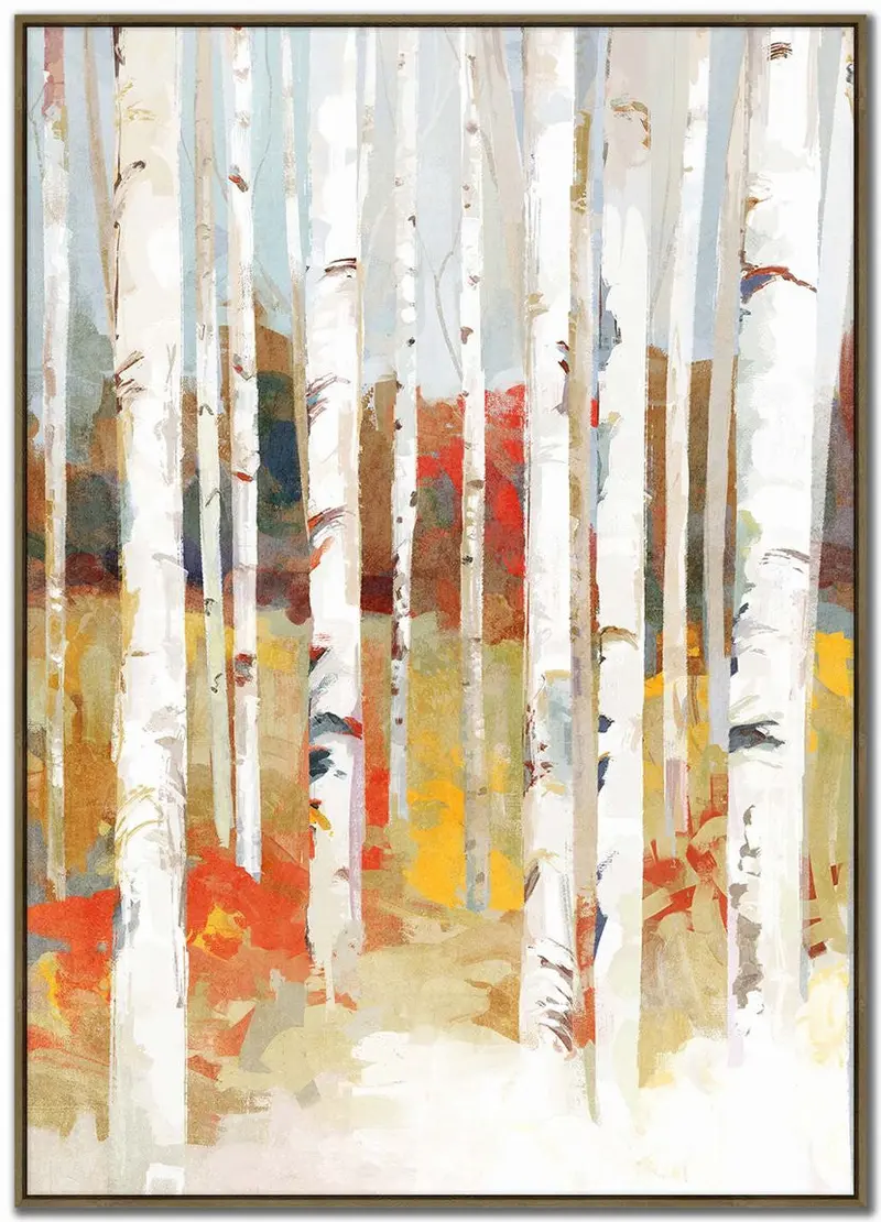 Birchfire Abstract Wall Art - 40" X 56", Vibrant Palette 1