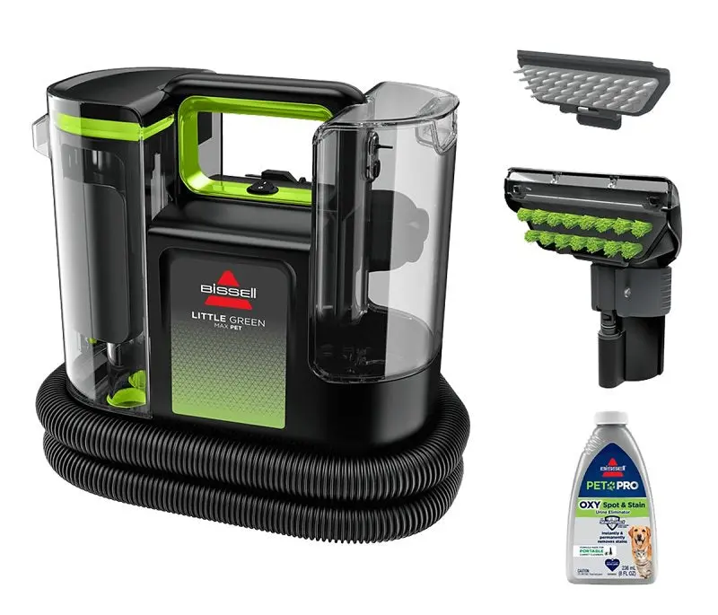 Bissell Little Green Max Pet 3857 Portable Carpet Cleaner – 32 Oz Tank, 3" Wide Cleaning Path 1