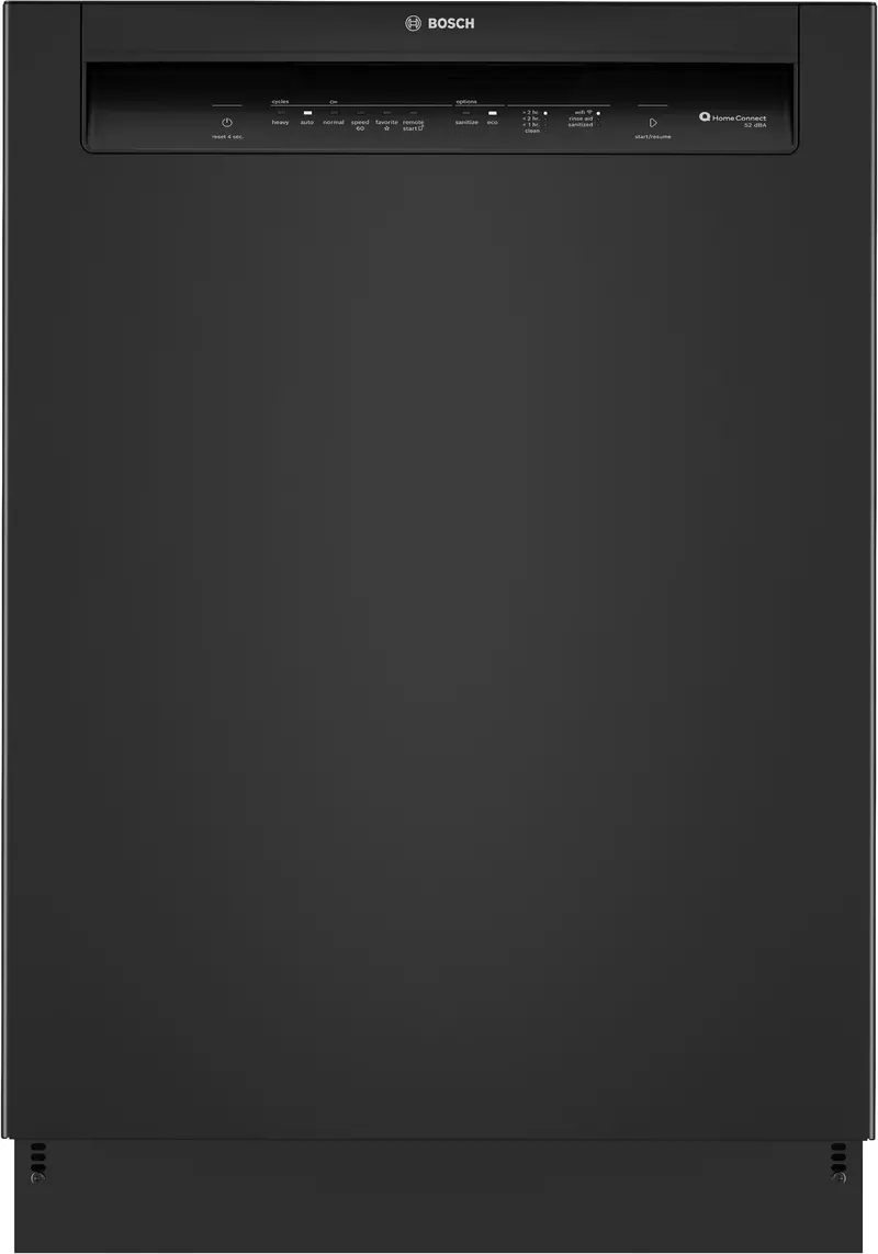 Bosch 100 Series 24-Inch Built-In Dishwasher – Black, Recessed Handle (She2Adf6N) 1