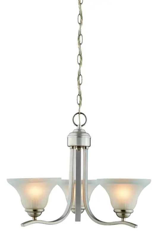 Boston Harbor 1571-3C 3-Light Chandelier – Minimalist 1-Tier Metal Design, A19/Cfl Ready, 120V/60W 1