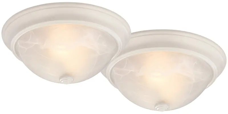 Boston Harbor 41800-Wh White Flush Mount Ceiling Light – Energy-Efficient A19/Cfl Fixture, 120V/60W 1
