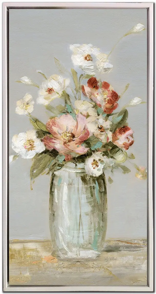 Botanical Blossom Series Ii Wall Art – Multicolor Landscape Print (36" X 18") 1