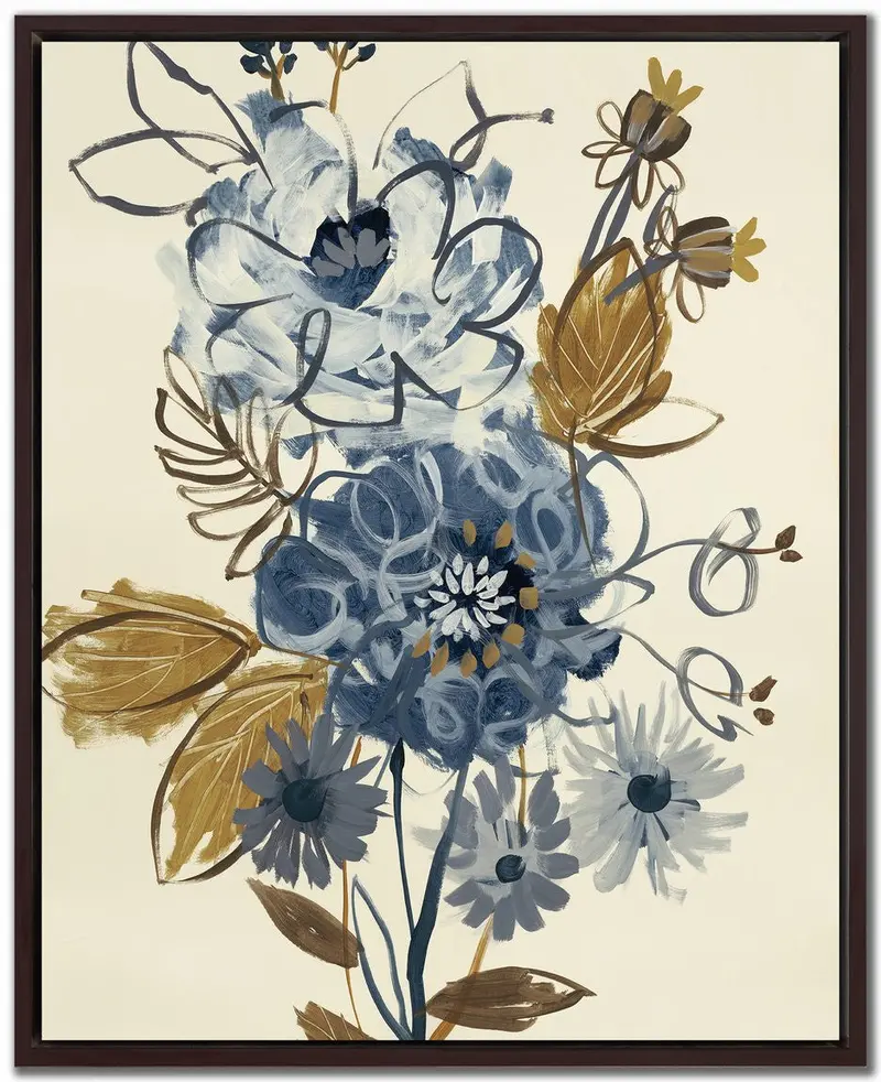 Botanical Motion Ii Abstract Wall Art - Multi-Colour 1