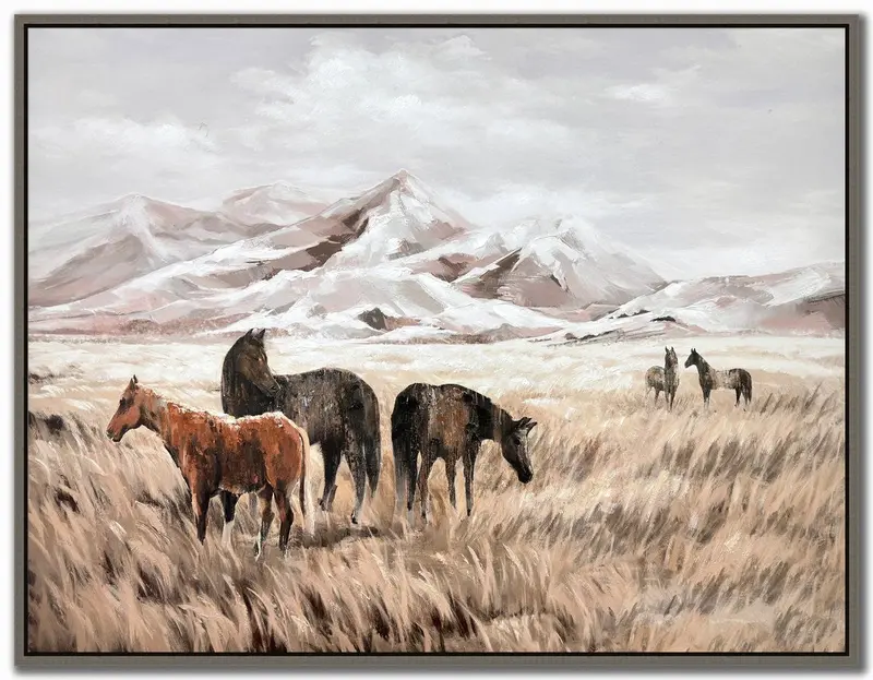 Brown Companions Themed Large Wall Art – 36×48 Inches 1