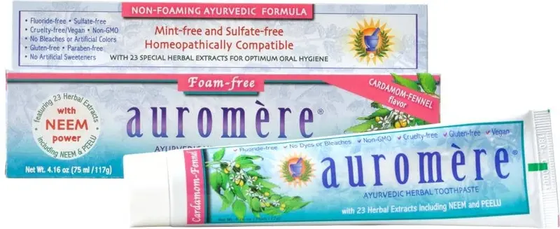 Cardamom-Fennel Ayurvedic Toothpaste – 4.16 Oz Foam-Free Formula 1