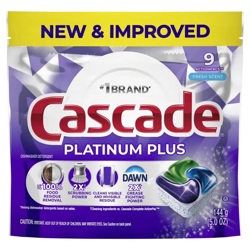 Cascade Platinum Plus Fresh Scent Dishwasher Pods – 5 Oz Travel Or Trial Size 1
