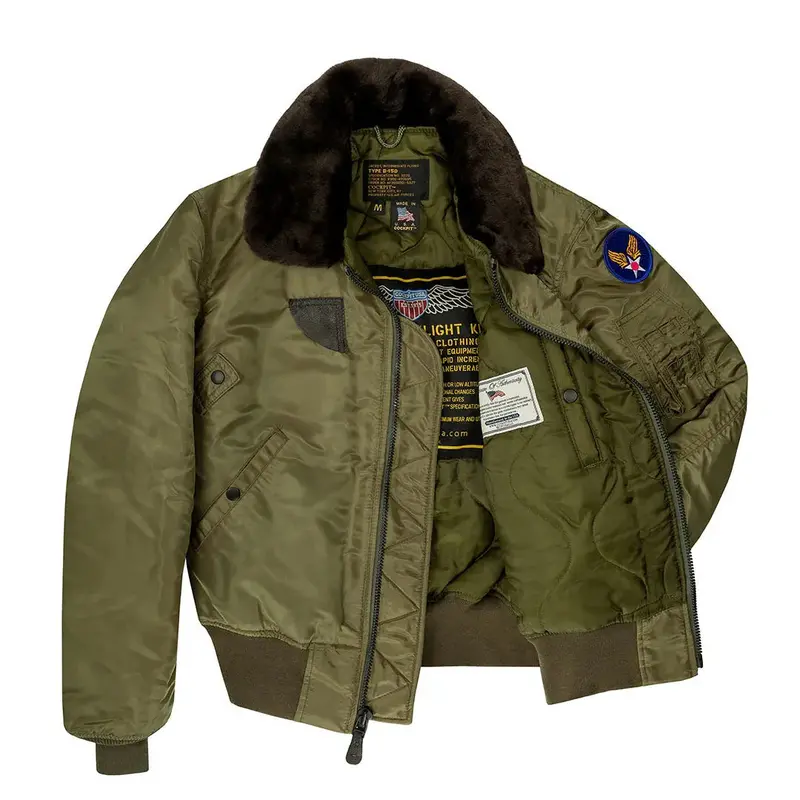 Cockpit Usa B-15 Nylon Bomber Jacket – Modern Military-Inspired Outerwear 10
