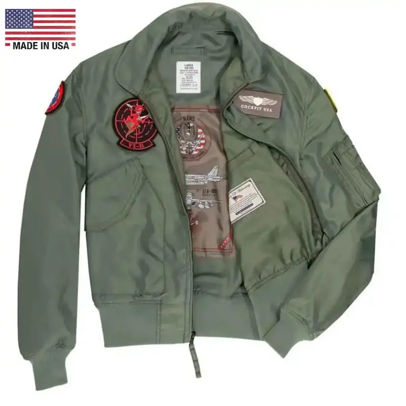 Cockpit Usa Top Gun Maverick Cwu-36/P Nylon Flight Jacket – Usa-Made Pilot Style 1