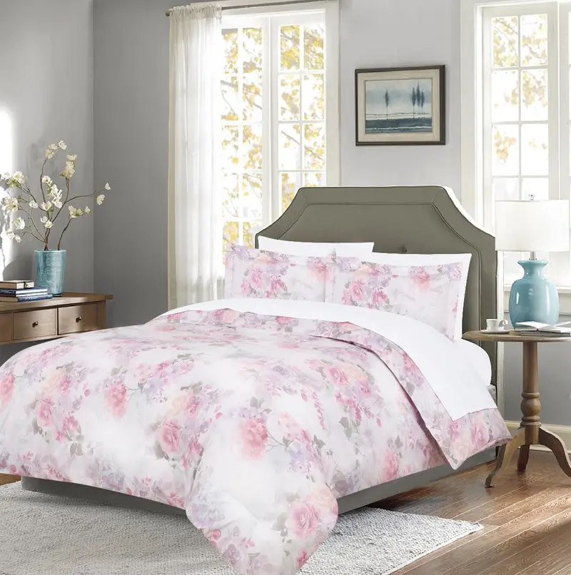 Cotton House King-Size 7-Piece Comforter Set In Floral Fantasy Print 1