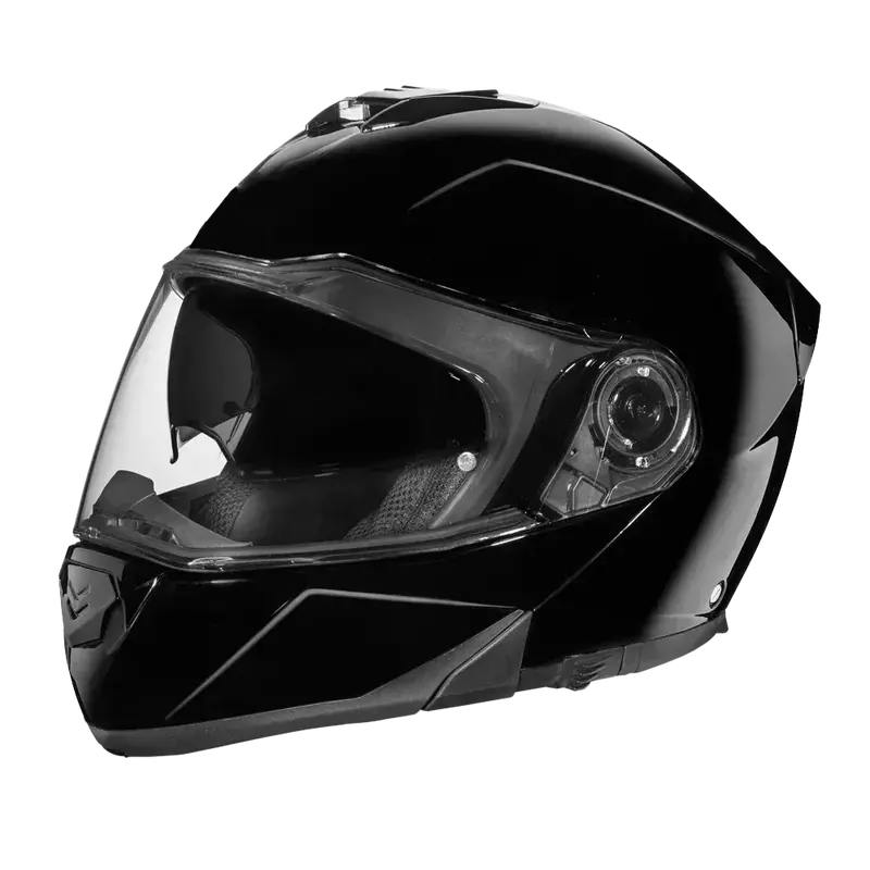 Daytona Glide Modular Motorcycle Helmet – Gloss Black, Flip-Up Design With Dual Visors | Dot-Certified 1