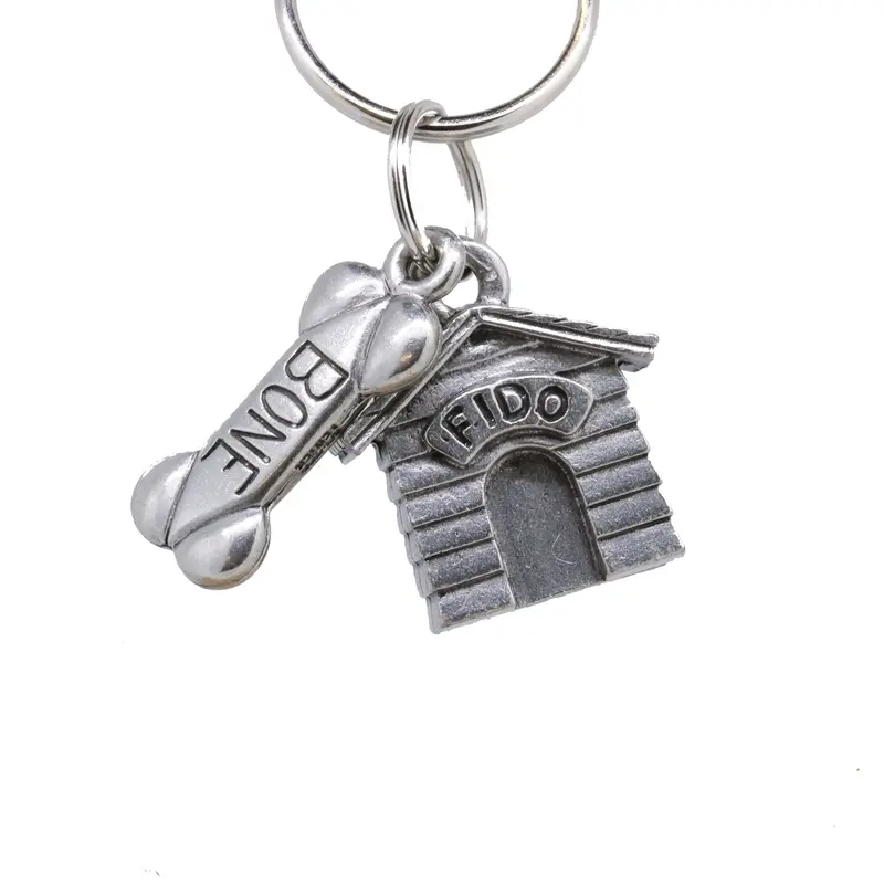 Doghouse And Bone Keychains 1