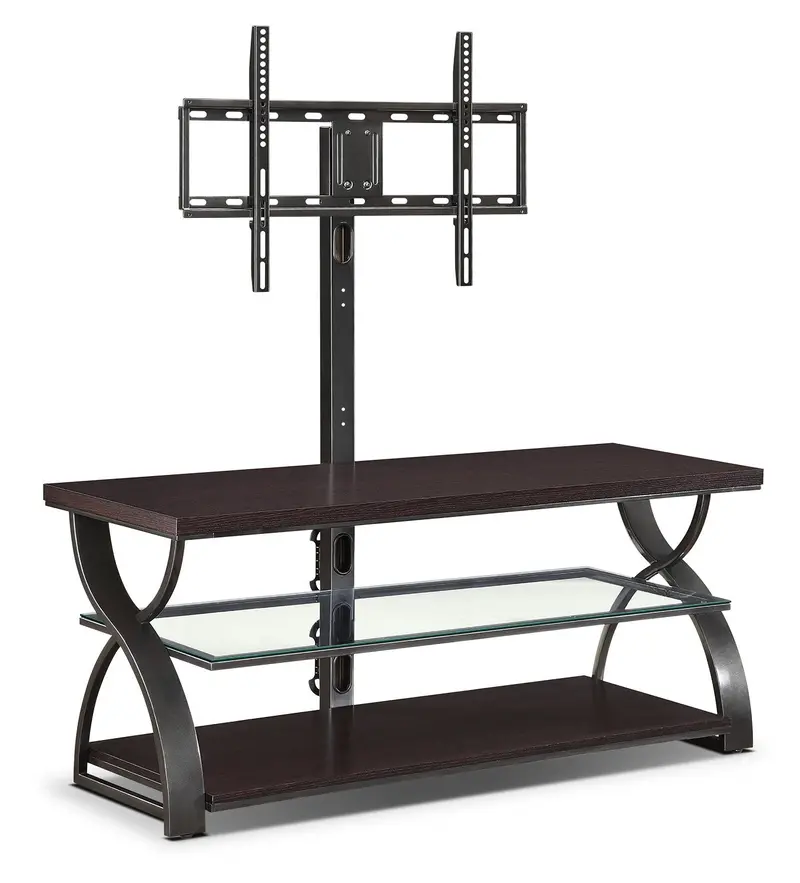 Elland Espresso-Finished 54-Inch 3-In-1 Adjustable Tv Console Stand 1