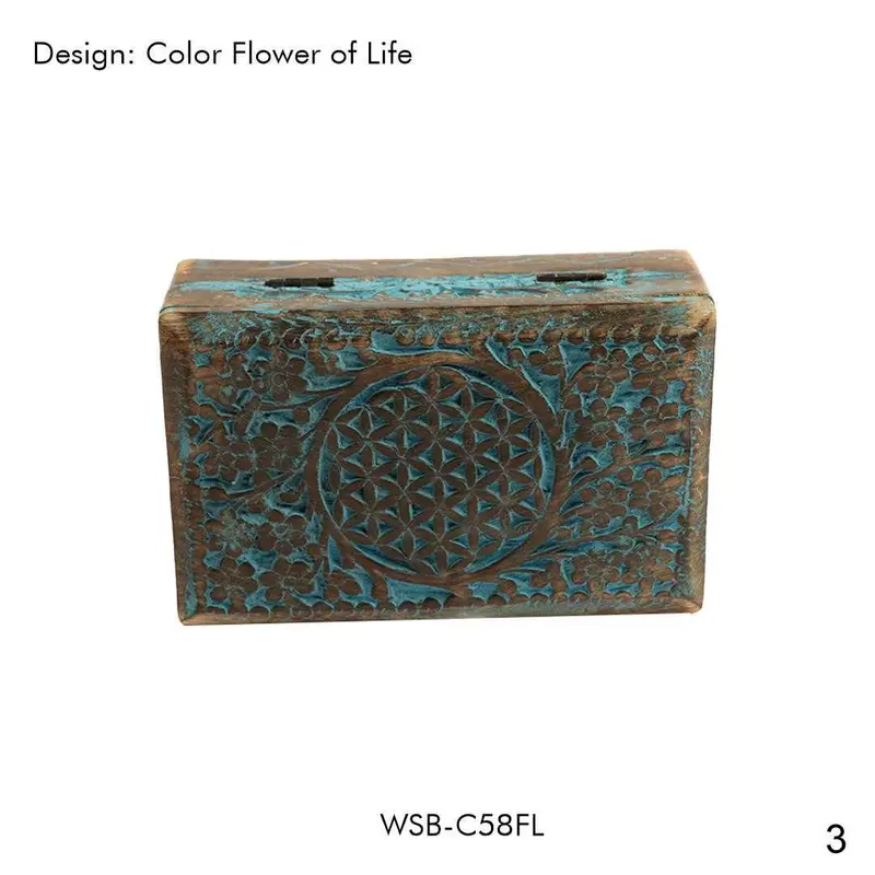 Flower Of Life Wooden Box – Sacred Geometry Design For Unity And Universal Harmony 1