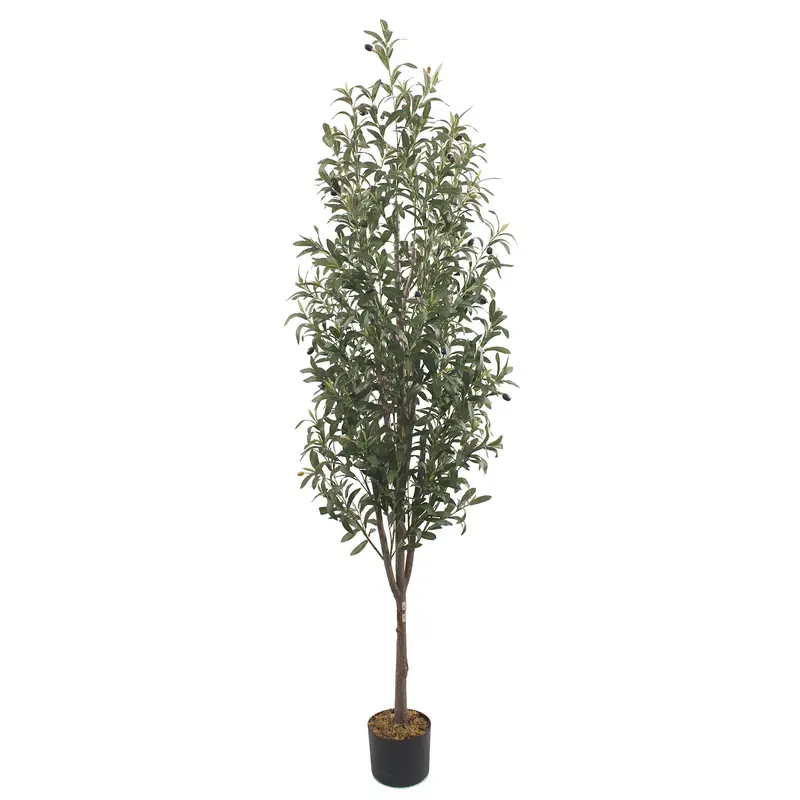 Garden Party 6.23-Foot Olive Tree Replica – Indoor Artificial Greenery With Rustic Appeal 1