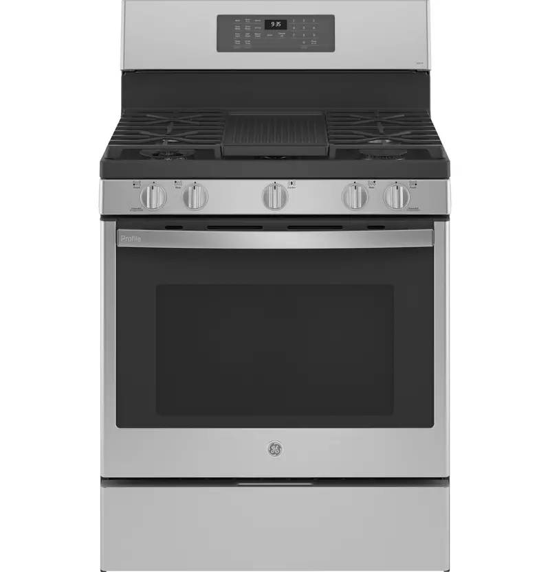 Ge Profile Pcgb935Ypfs 30" Fingerprint-Resistant Smart Gas Range With Air Fry 1