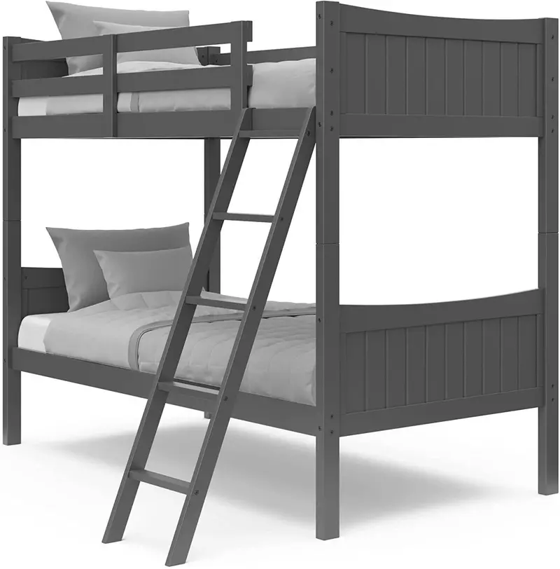 Grey Twin Bunk Bed – Ellis Space-Efficient Solution 1