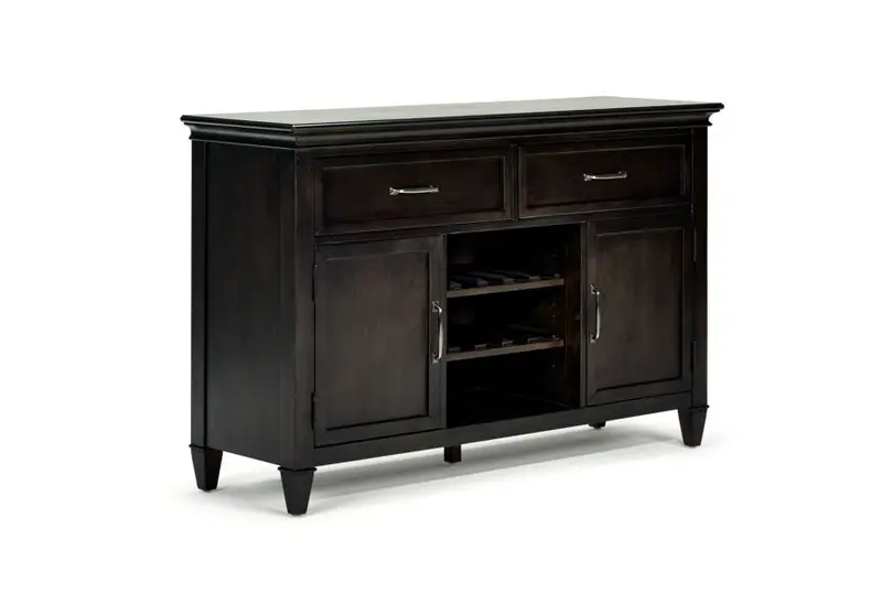 Greyridge Farm Black Buffet Cabinet With Rustic Farmhouse Style 1