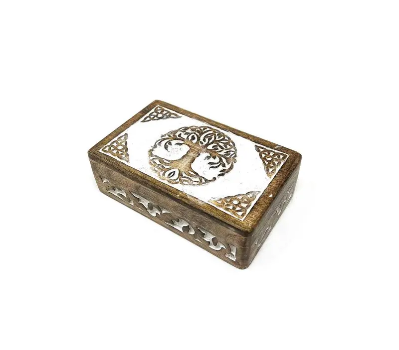 Hand-Carved White Tree Of Life Keepsake Box – Purity, Clarity, And Fresh Starts 1