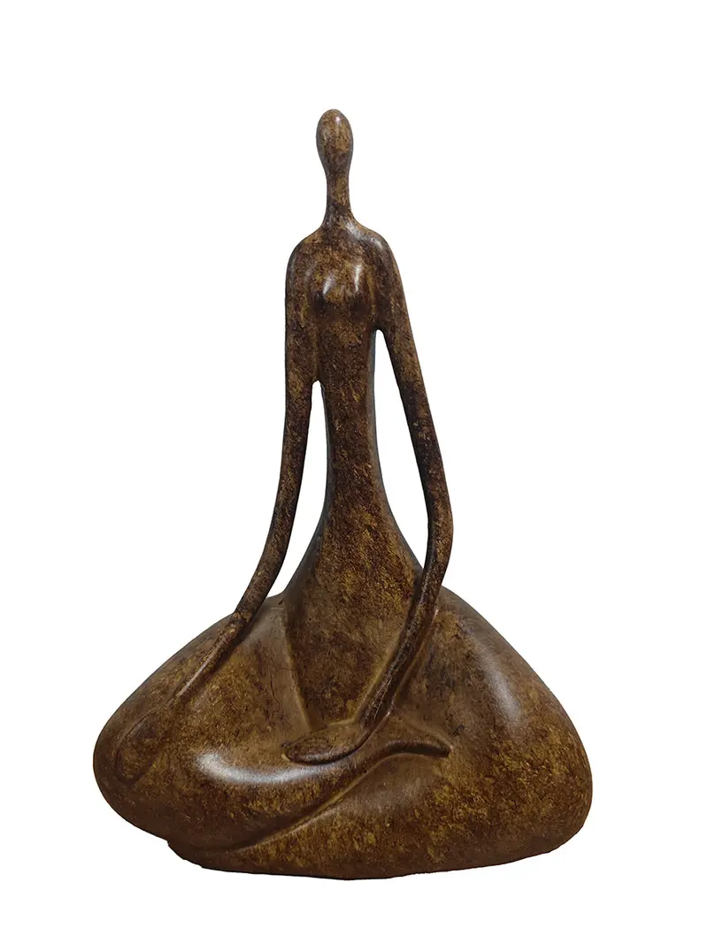In Harmony Rich Brown Wooden Tabletop Ornament – Handcrafted Accent 1