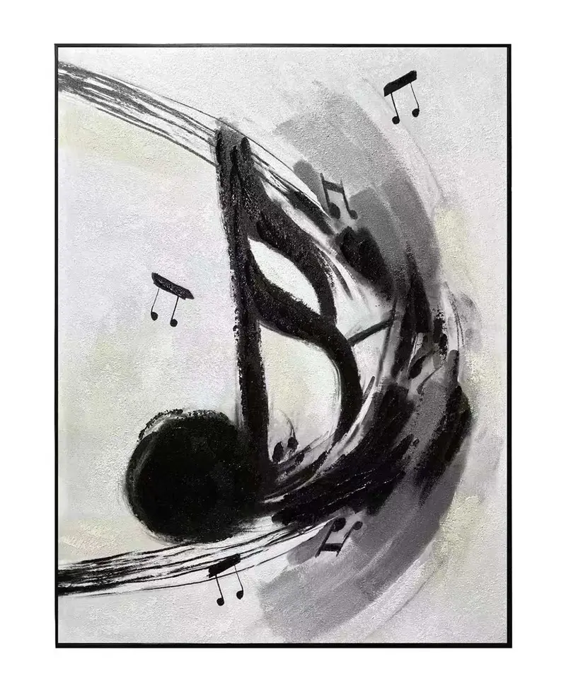 In Harmony Textured Eighth Note Wall Art – Modern Acrylic And Metal Relief 1