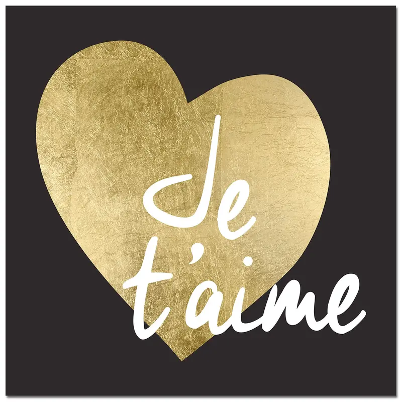 Je T'Aime Square Canvas Art Print (40" X 40") 1