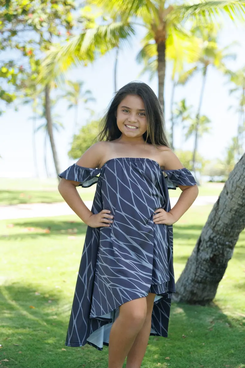 Keiki Makamae Dri-Fit Dress In Upena Black 1