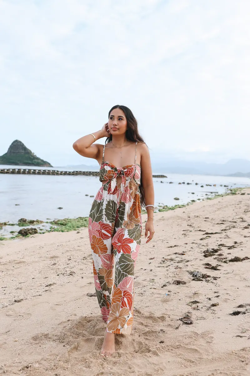 Keila Two-Piece Jumper With Tropical Vintage Motif 1