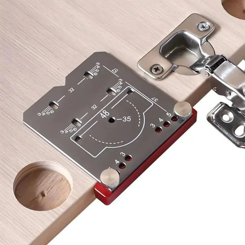 Levoite 35Mm Concealed Hinge Template – Accurate Cup Hole Placement Jig 1
