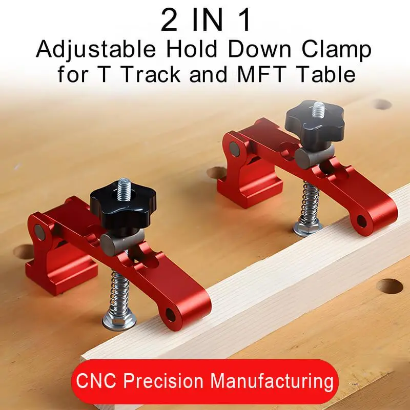 Levoite™ Dual-Mode Adjustable Hold-Down Clamp For T-Track & Mft Tables 1