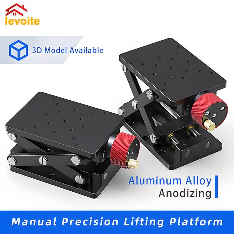 Levoite Manual Z-Axis Lab Lifting Platform – Scissor-Style Height Adjustment 1