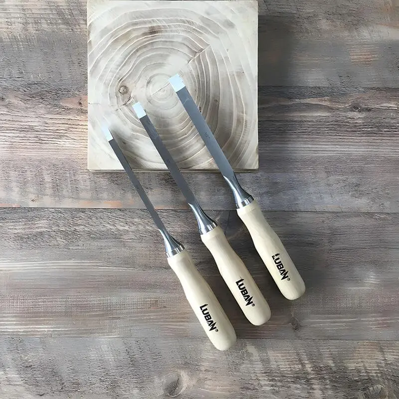 Luban Mortising Chisel Set – 1/4", 3/8", And 1/2" Sizes For Heavy-Duty Joinery 1