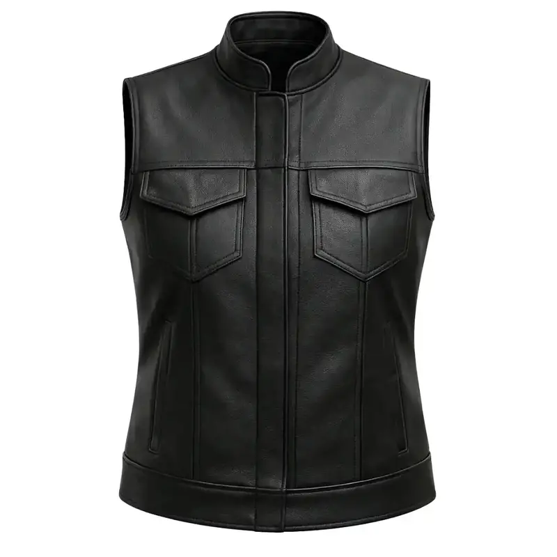 Lynda Club-Style Motorcycle Vest For Women 1
