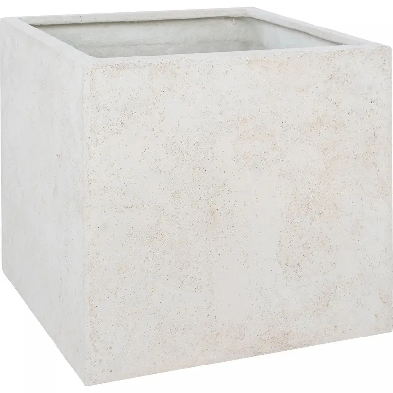 Marcus Beige Stoneware Planter With Textured Surface 1
