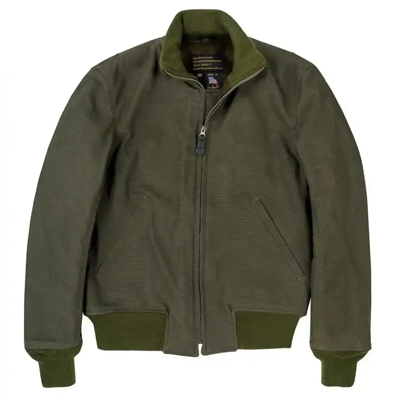 Men'S Olive Wool-Lined Wwii-Style Tanker Jacket – Cockpit Usa 1