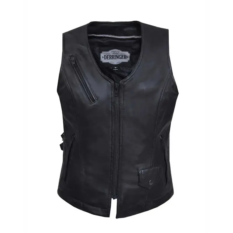 Midnight Cowgirl Women'S Genuine Leather Vest 1