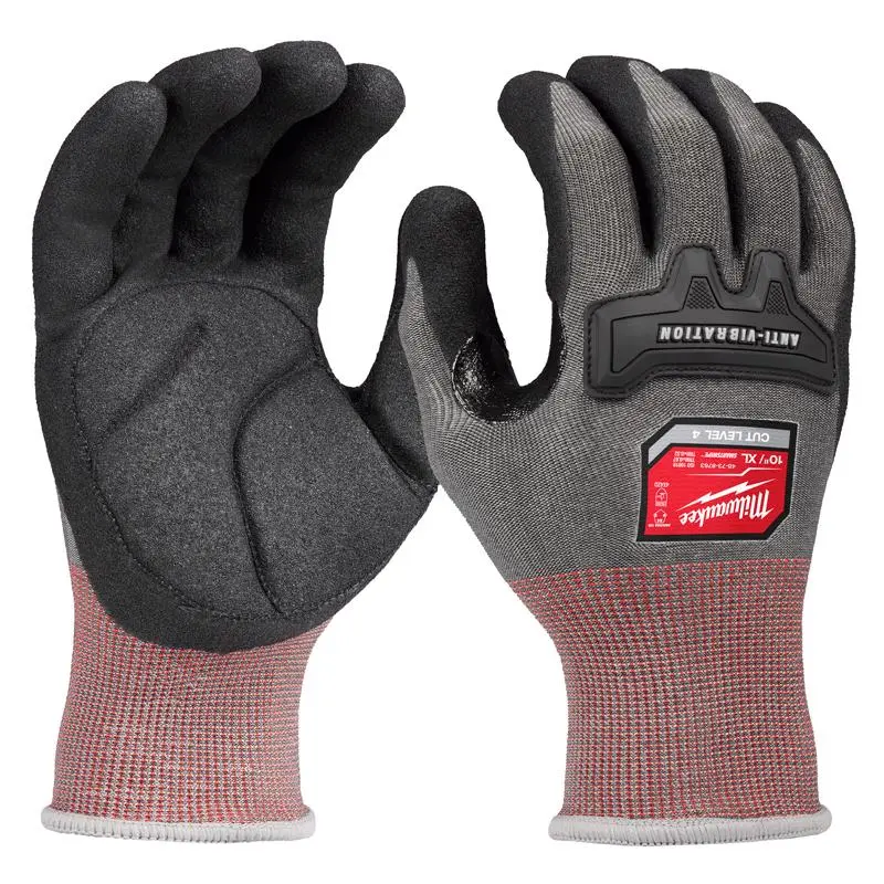 Milwaukee Smartswipe Men’S Anti-Vibration Gloves — Size Xl, Black/Red 1