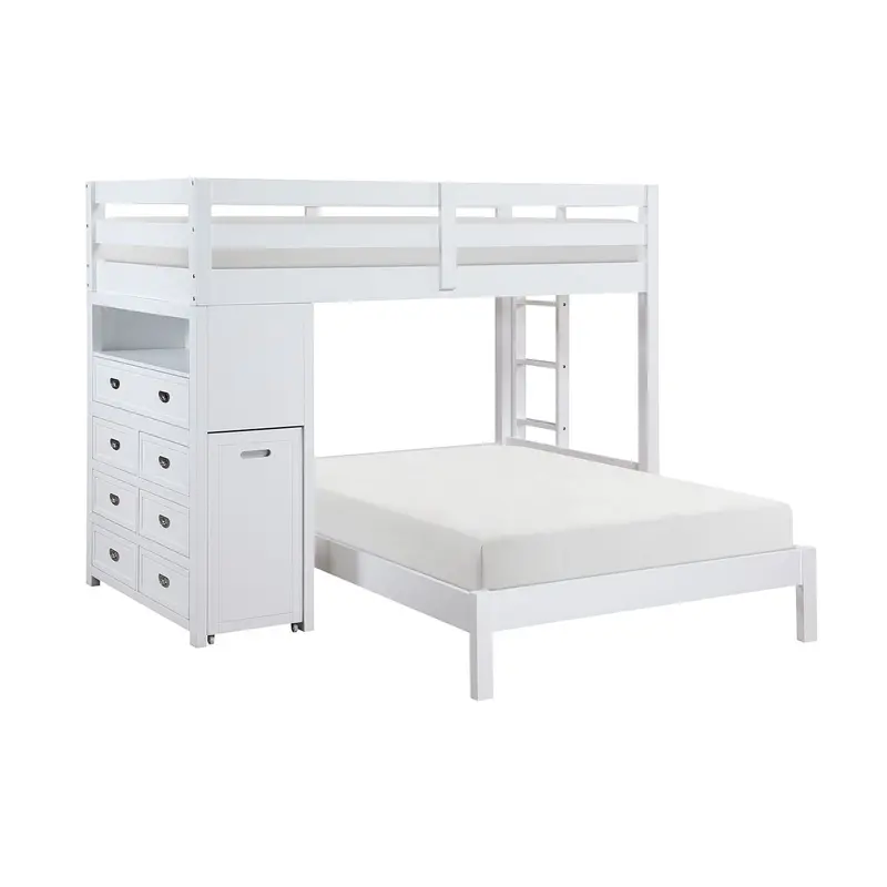 Nest Twin-Over-Full Loft Bunk Bed In White 1