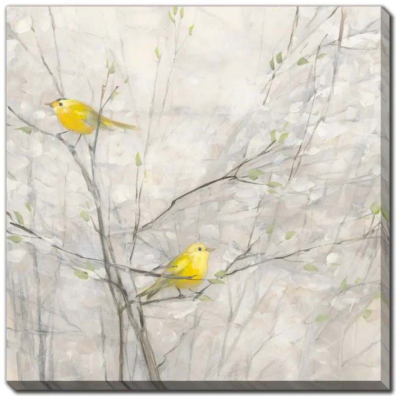 Noisy Neighbours Ii Wall Art – 18" X 18", Yellow/Grey 1