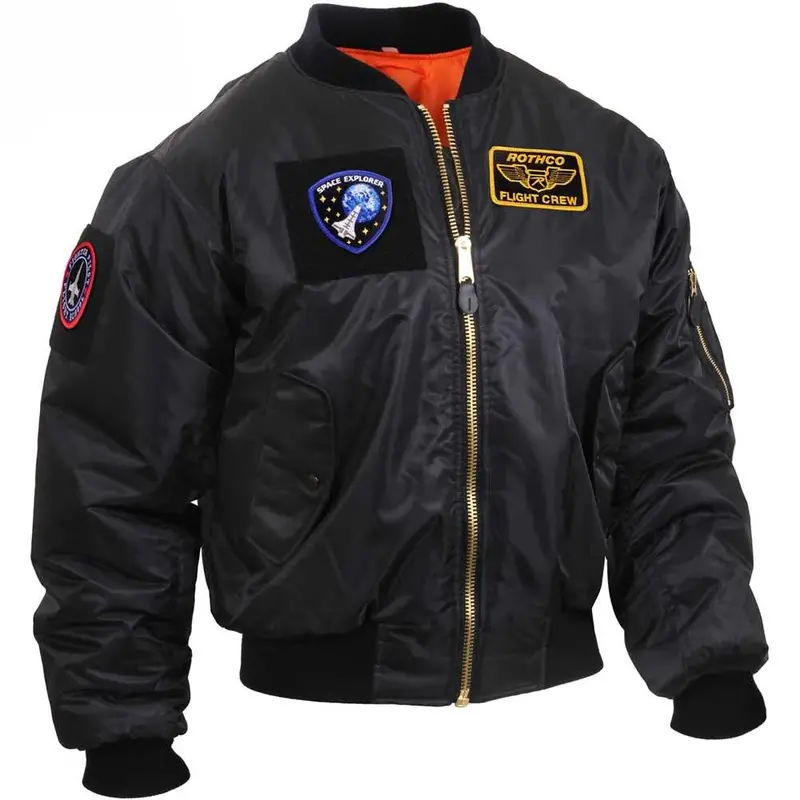 Patch-Adorned Ma-1 Flight Jacket – Rothco Men'S Aviation Style 1