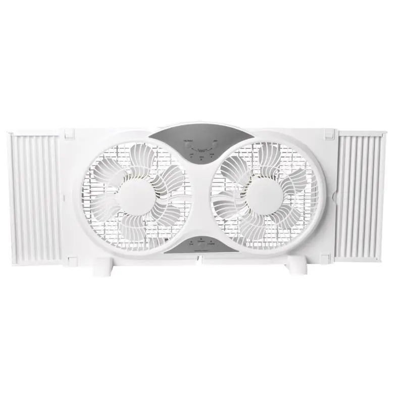 Perfect Aire 9-Inch 3-Speed Twin Window Fan With Remote And Electronic Reversal 1